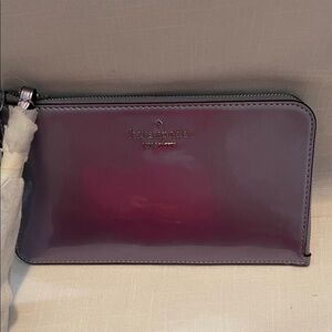 Kate Spade Metallic Purple Wristlet
